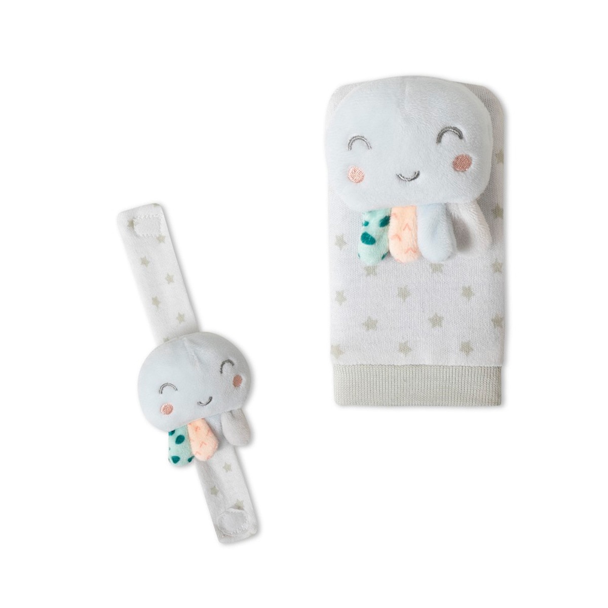 Set de peucos y muñequeras Sonajero pulpo Multicolor-2