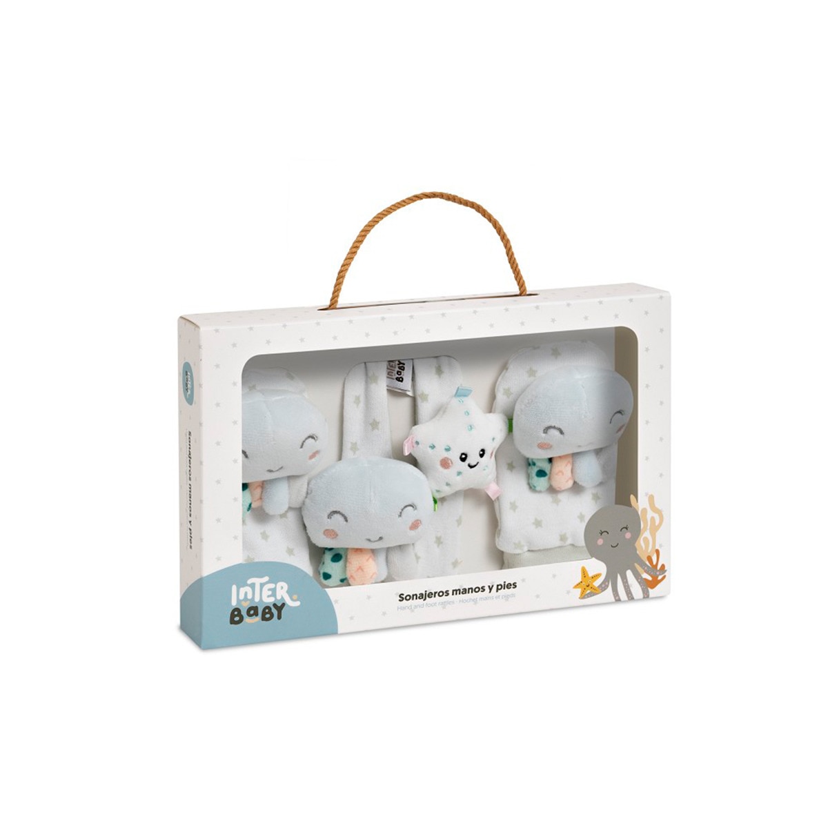 Set de peucos y muñequeras Sonajero pulpo Multicolor-6