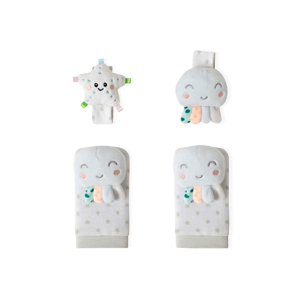 Imagen 0 de Set de peucos y muñequeras Sonajero pulpo