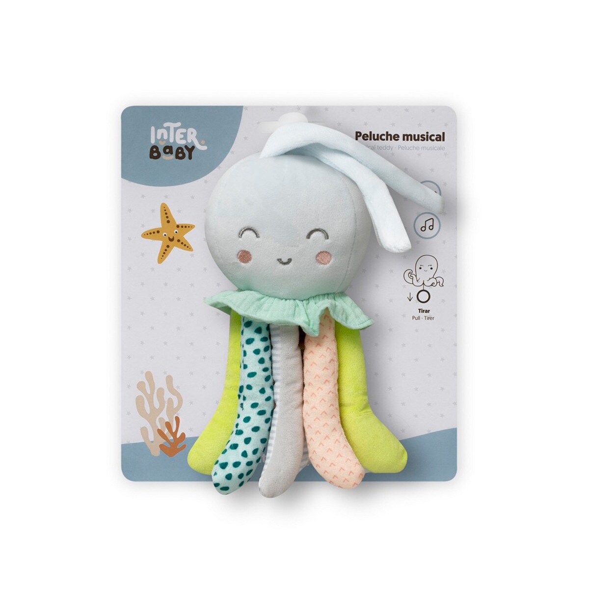 Peluche musical pulpo Multicolor-2
