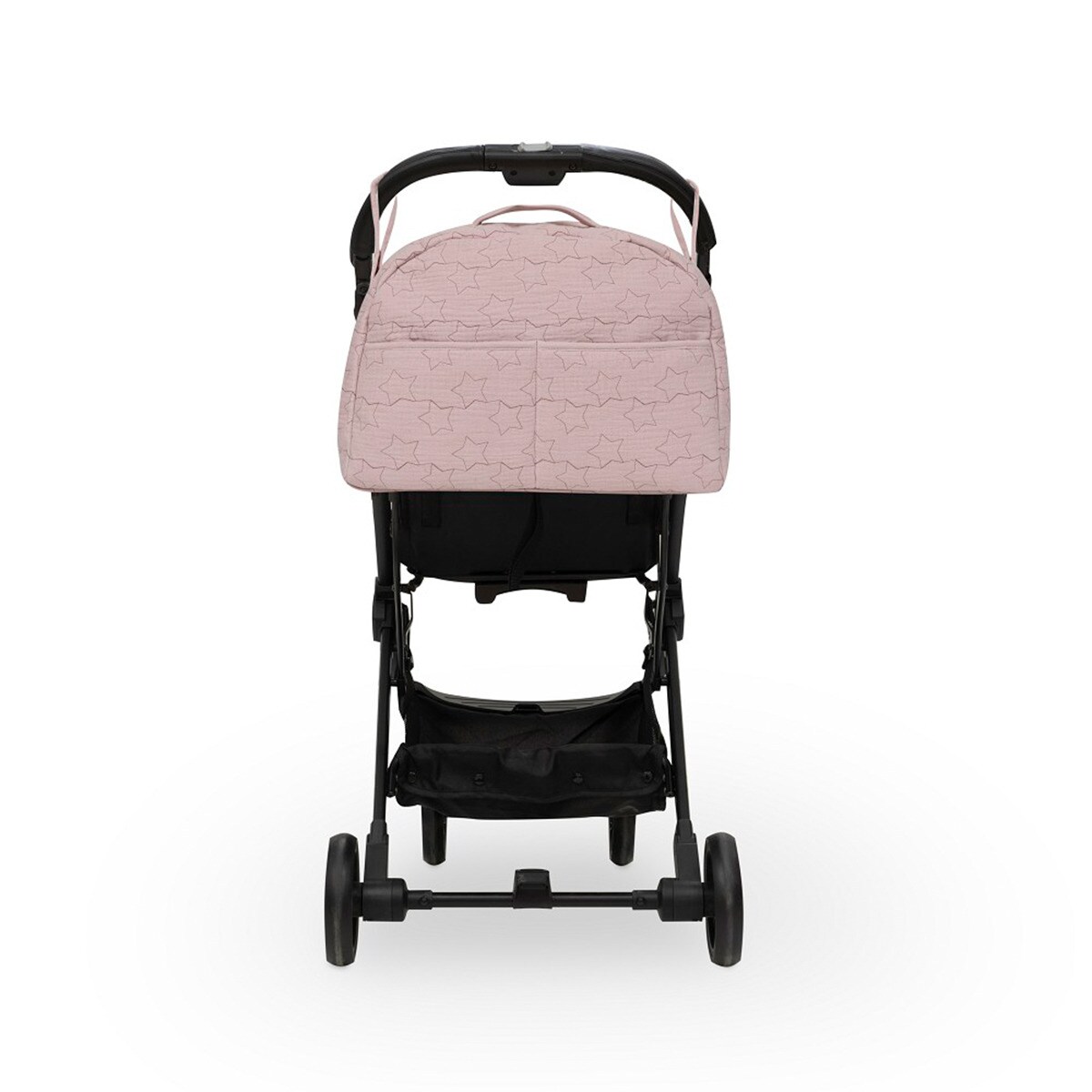Bolso maternal muselina estrellas Rosa-3