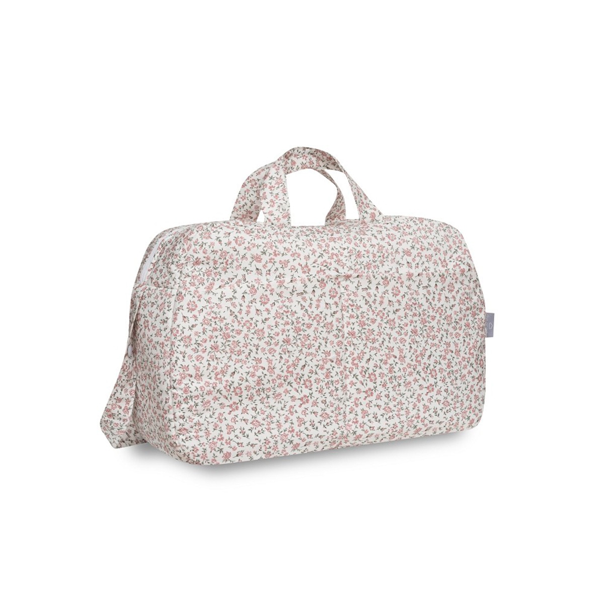 Bolso maternal flores Rosa-1
