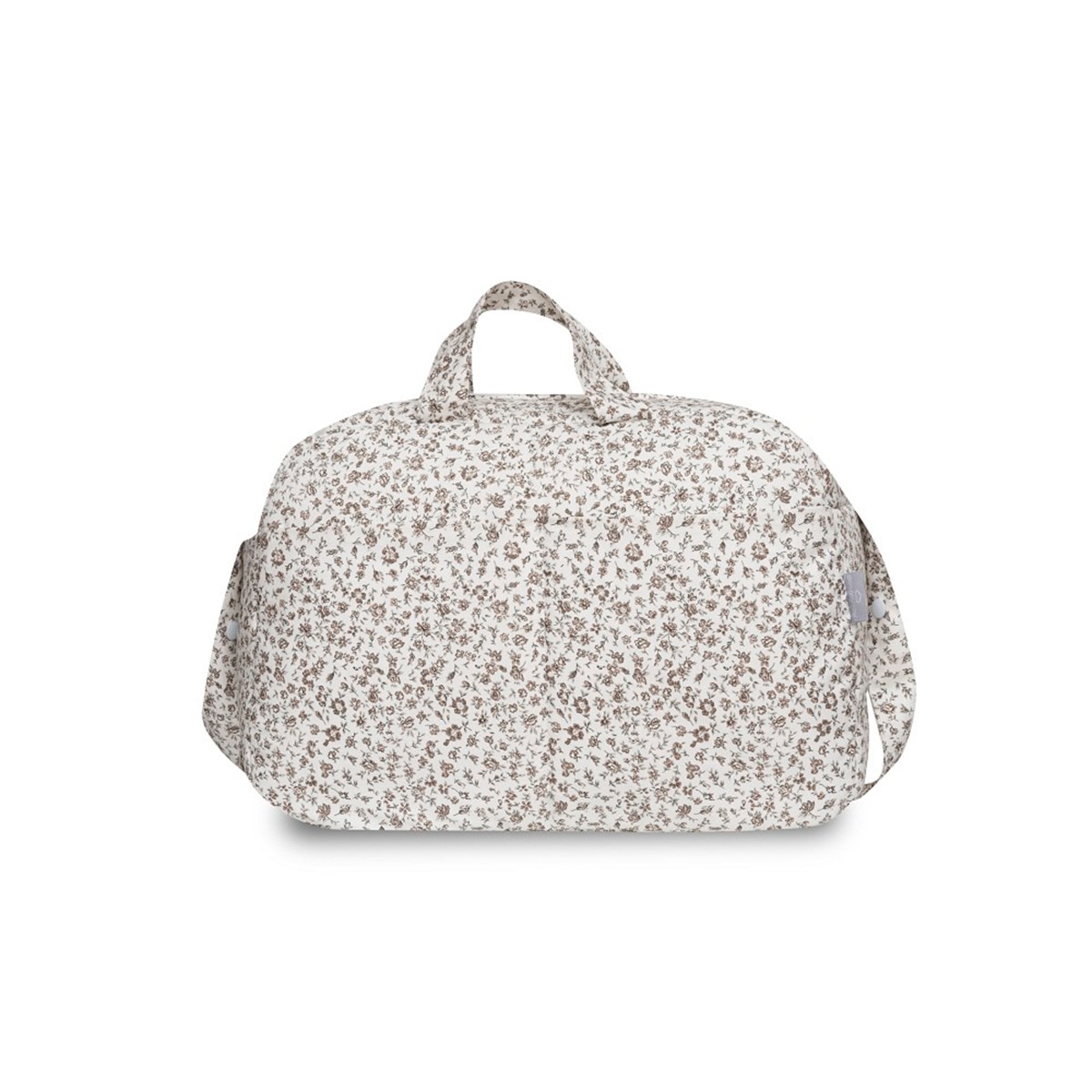 Bolso maternal flores Gris-3