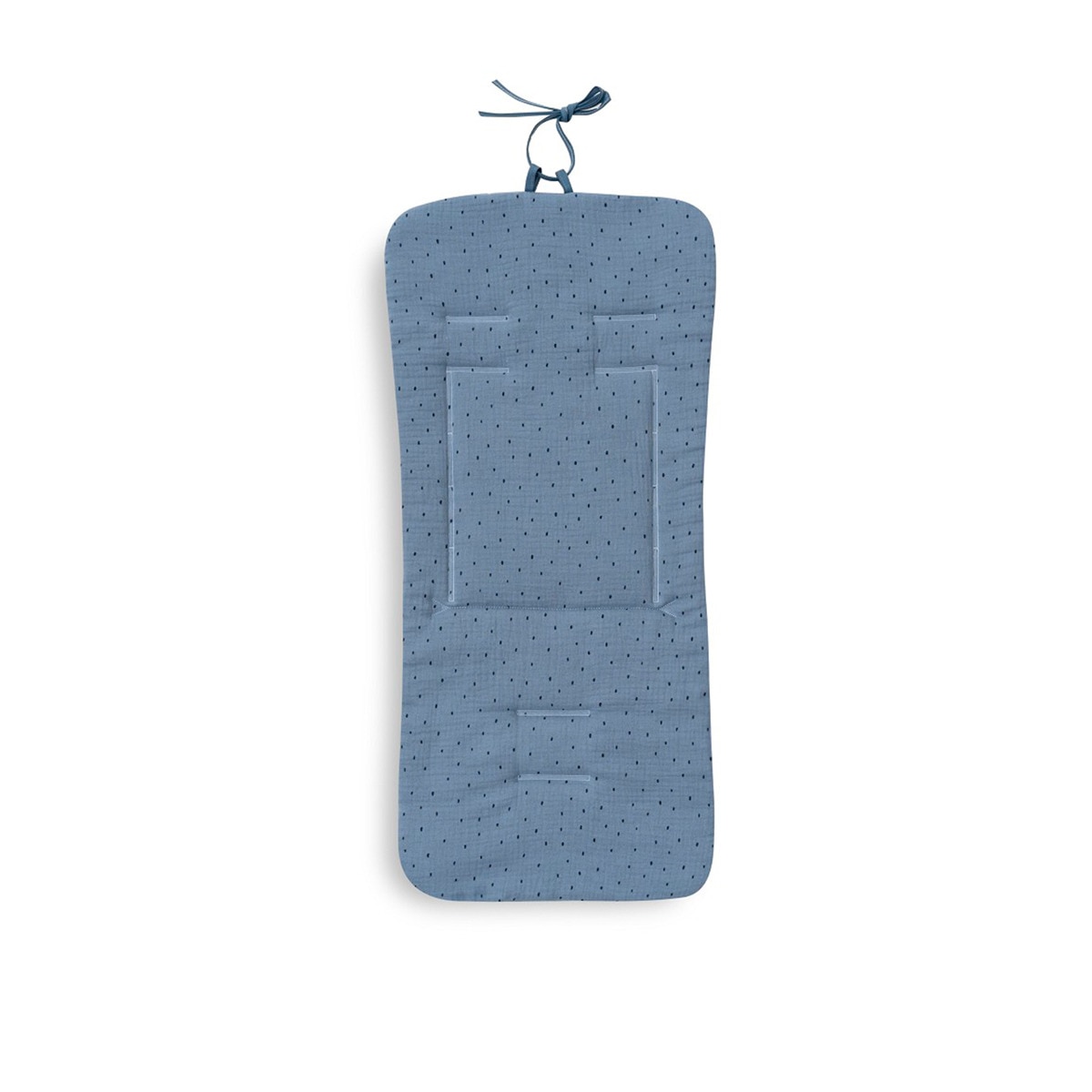 Colchoneta reversible muselina punto+estrella Negro-1