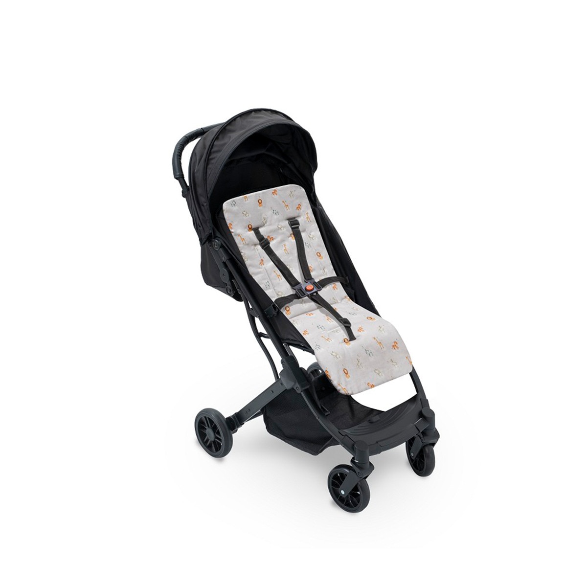 Colchoneta reversible nido abeja+animalitos Gris-3