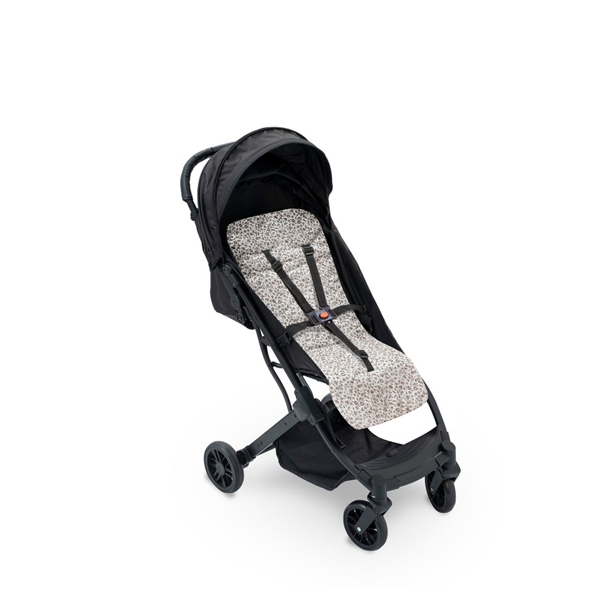 Colchoneta reversible vichy+flores Gris-3