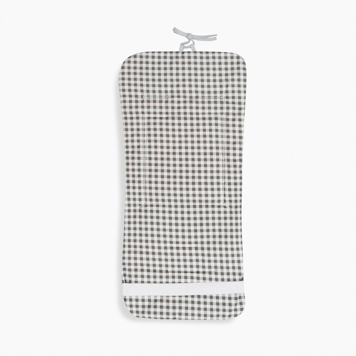 Colchoneta reversible vichy+flores Gris-2