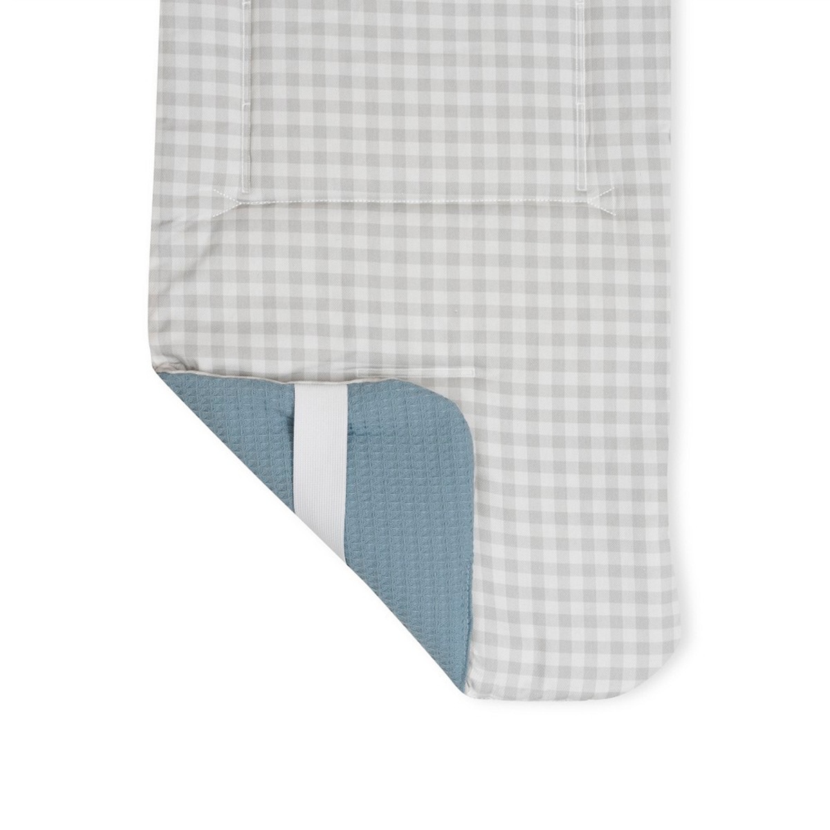 Colchoneta reversible nido de abeja+vichy Negro-4