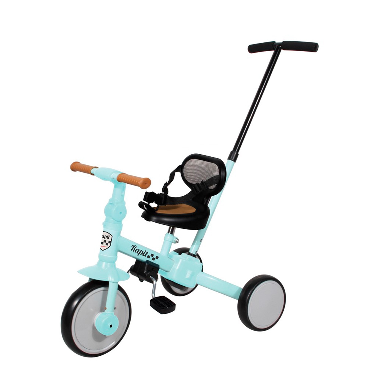Triciclo 5 en 1 multifuncional "rapit" Gris-1