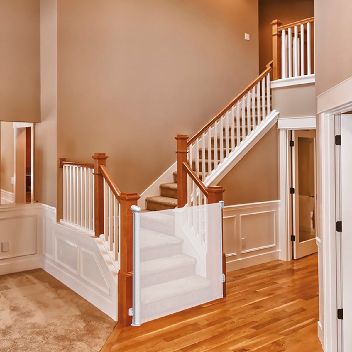 Barrera retractil blanco Blanco-9