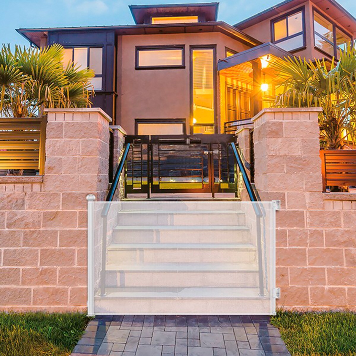 Barrera retractil blanco Blanco-7