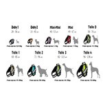 arnés para perros minis color negro 40-53 cm 1 unidad