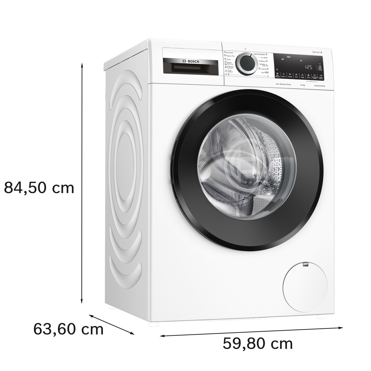 Lavadora Bosch 10 kg / 1.600 rpm, Motor EcoSilence - WGG256Z0ES Blanco-2