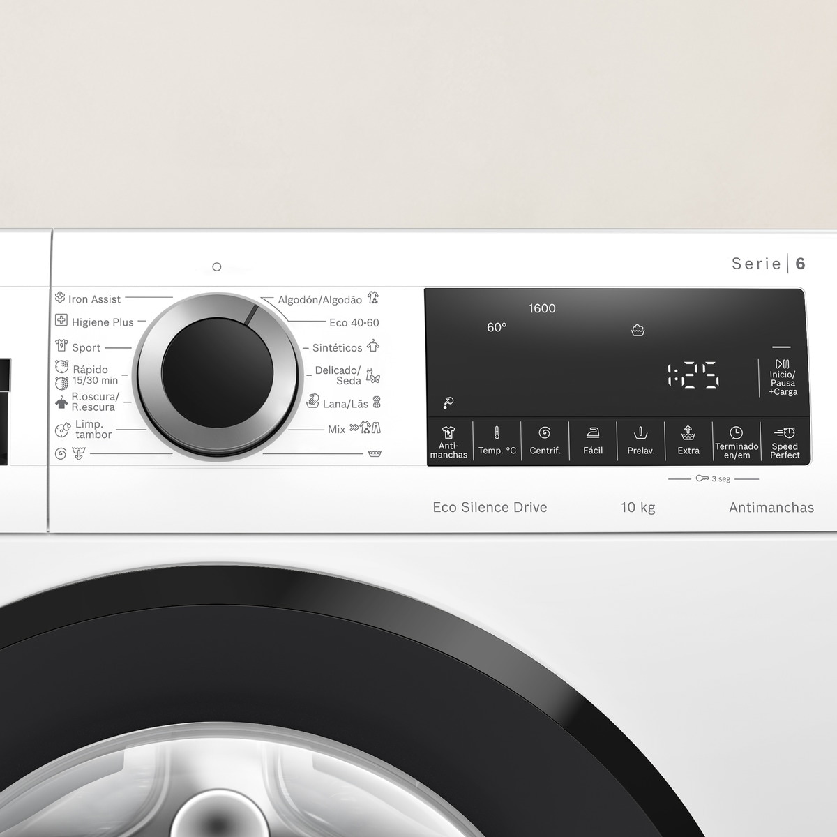 Lavadora Bosch 10 kg / 1.600 rpm, Motor EcoSilence - WGG256Z0ES Blanco-3