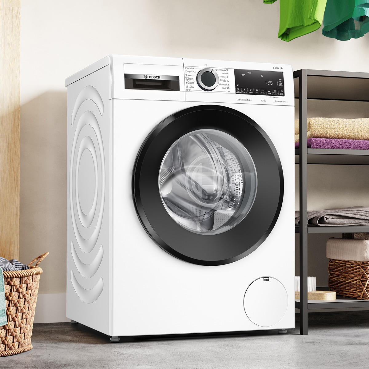 Lavadora Bosch 10 kg / 1.600 rpm, Motor EcoSilence - WGG256Z0ES Blanco-4