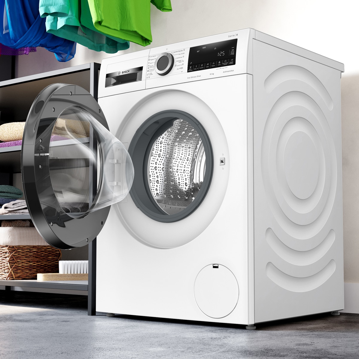Lavadora Bosch 10 kg / 1.600 rpm, Motor EcoSilence - WGG256Z0ES Blanco-5