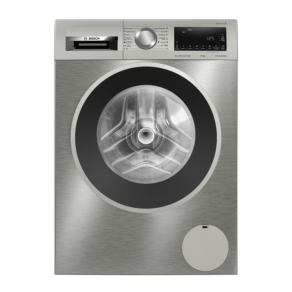 Lavadora Bosch 10 kg / 1.600 rpm, Motor EcoSilence - WGG256ZXES Inox-1