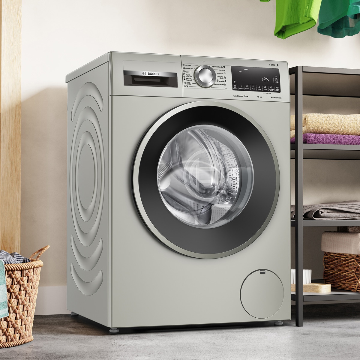 Lavadora Bosch 10 kg / 1.600 rpm, Motor EcoSilence - WGG256ZXES Inox-3