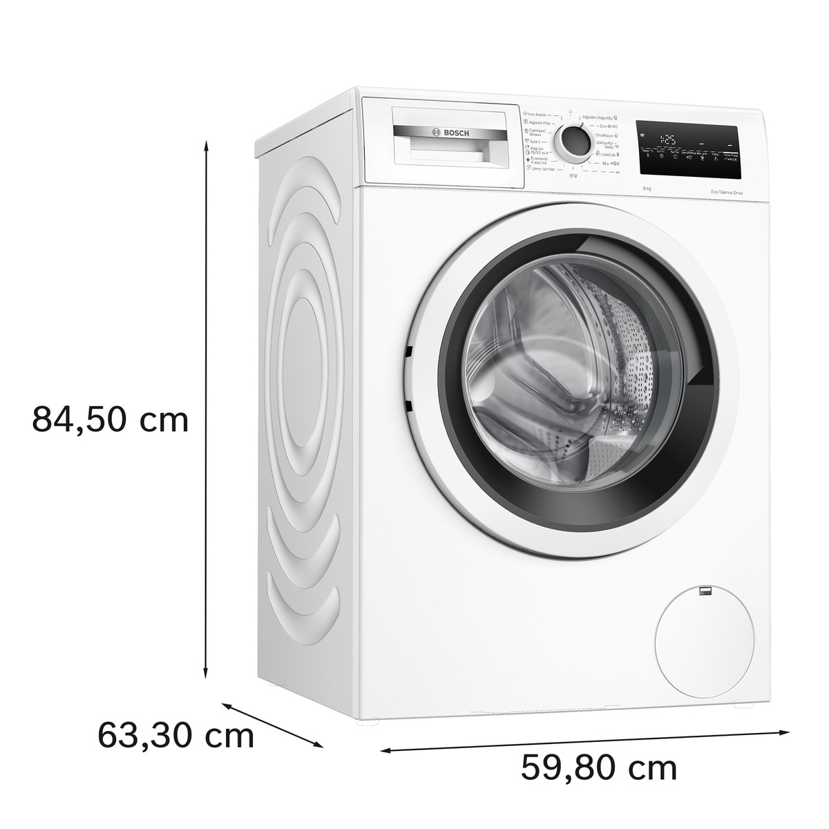 Lavadora Bosch 8 kg / 1.200 rpm Serie 4 Iron Assist - WAN24272ES Blanco-2