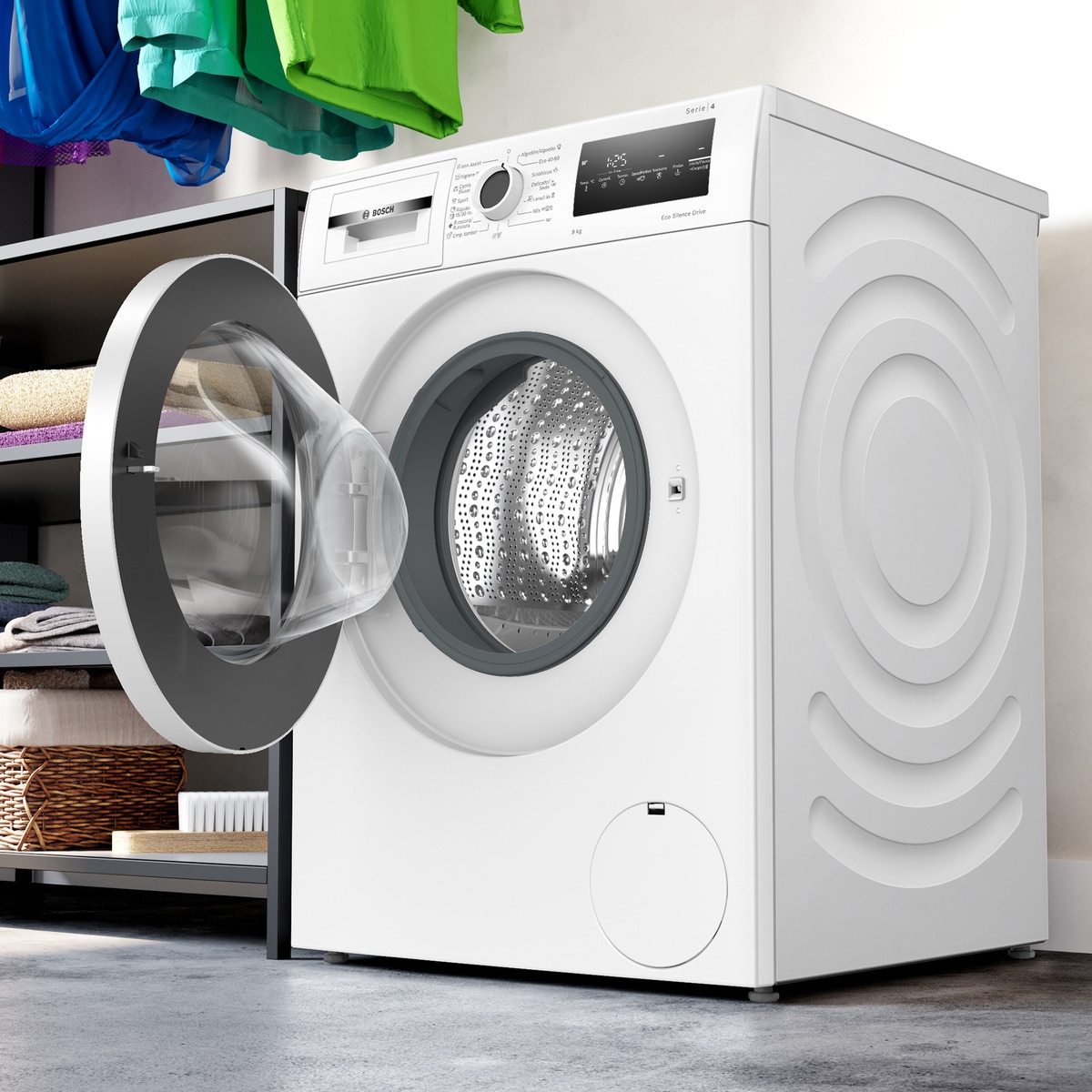 Máquina de Lavar Roupa Bosch Serie 4 WAN24200EP Iron Assist, Carga Frontal de 9 K e de 1200 rpm - Branco Branco-4