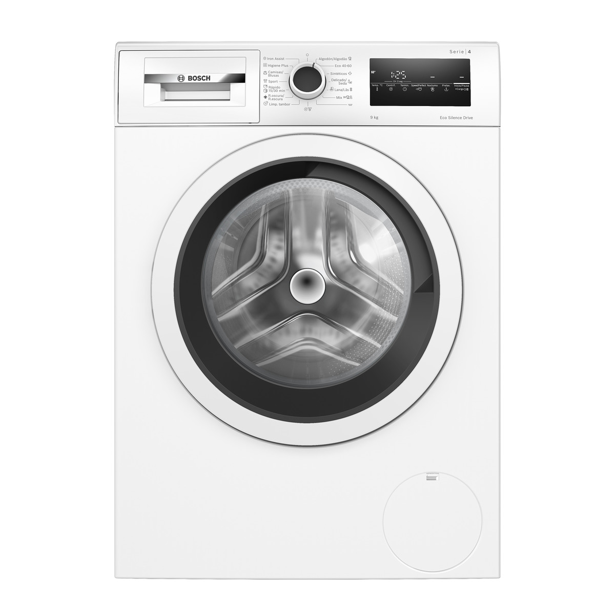 Máquina de Lavar Roupa Bosch Serie 4 WAN24200EP Iron Assist, Carga Frontal de 9 K e de 1200 rpm - Branco Branco-1