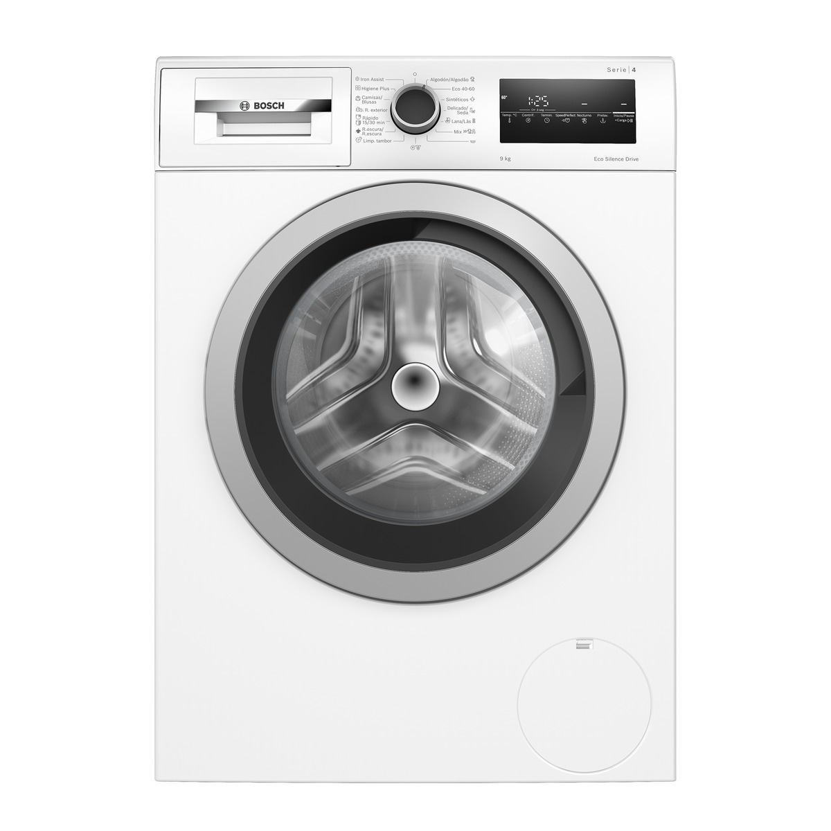 Máquina de Lavar Roupa Bosch Serie 4 WAN28201EP Iron Assist, CargaFrontal de 9 Kg e de 1400 rpm - Branco Branco-1