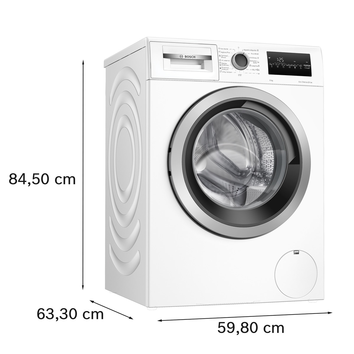 Máquina de Lavar Roupa Bosch Serie 4 WAN28201EP Iron Assist, CargaFrontal de 9 Kg e de 1400 rpm - Branco Branco-2