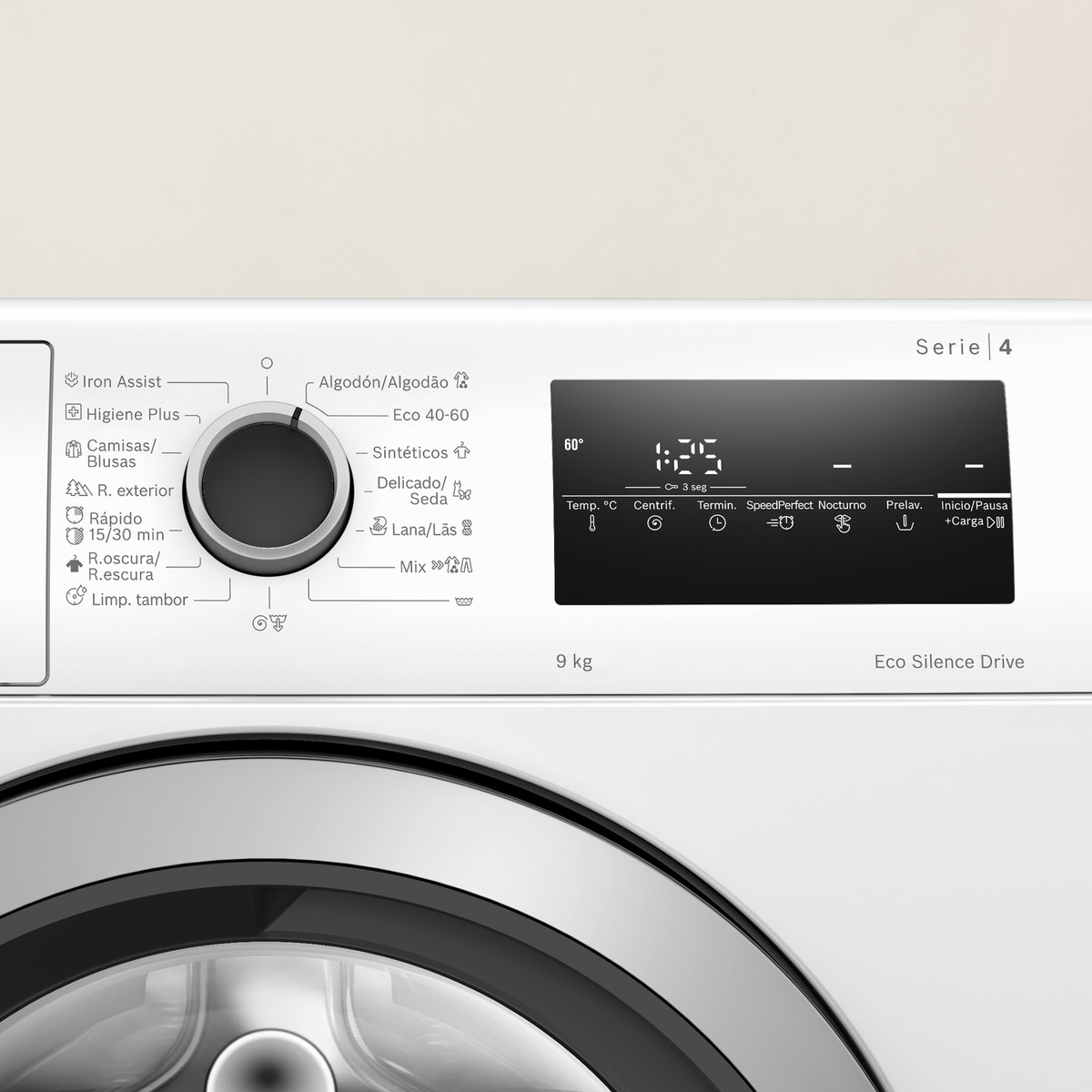 Máquina de Lavar Roupa Bosch Serie 4 WAN28201EP Iron Assist, CargaFrontal de 9 Kg e de 1400 rpm - Branco Branco-5