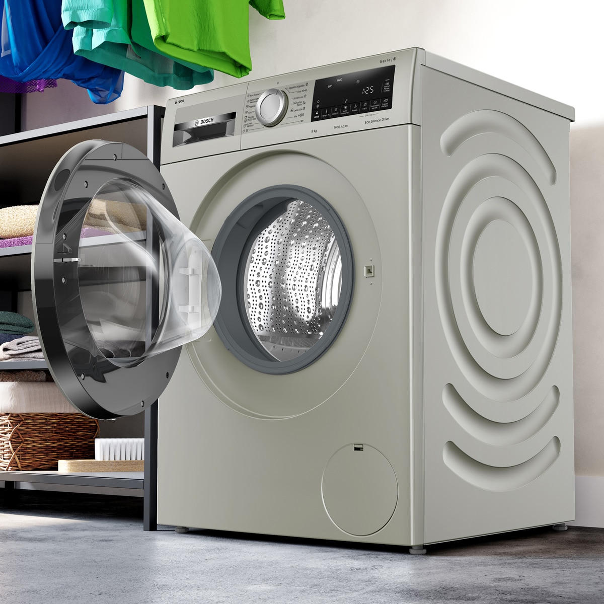 Lavadora Bosch 9 kg/1.400 rpm, i-DOS - WGG244FAES Inox-4