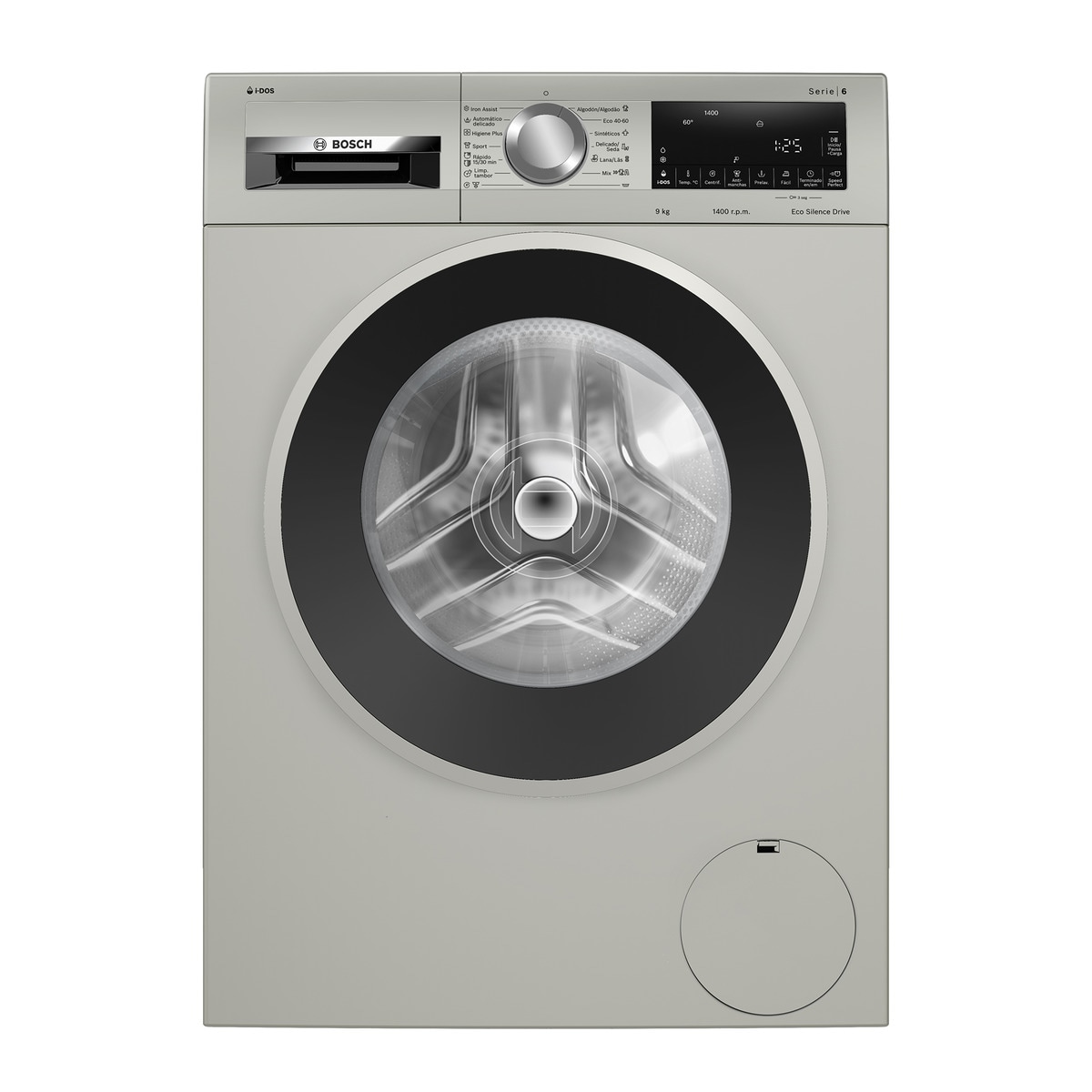 Lavadora Bosch 9 kg/1.400 rpm, i-DOS - WGG244FAES Inox-1