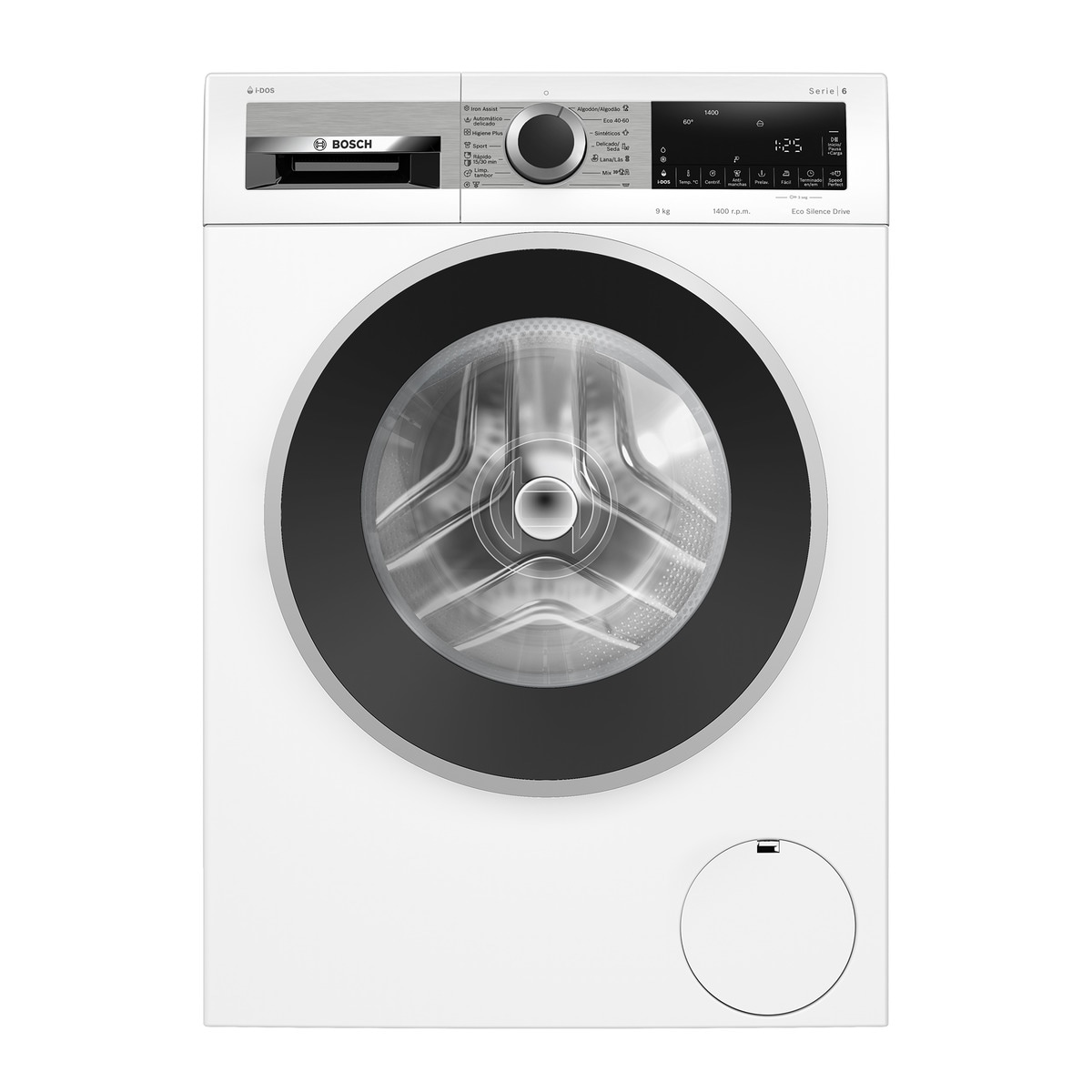 Máquina de Lavar Roupa Bosch Serie 6 WGG244F1ES i-DOS Carga Frontal de 9 Kg e 1400 rpm - Branco Branco-1