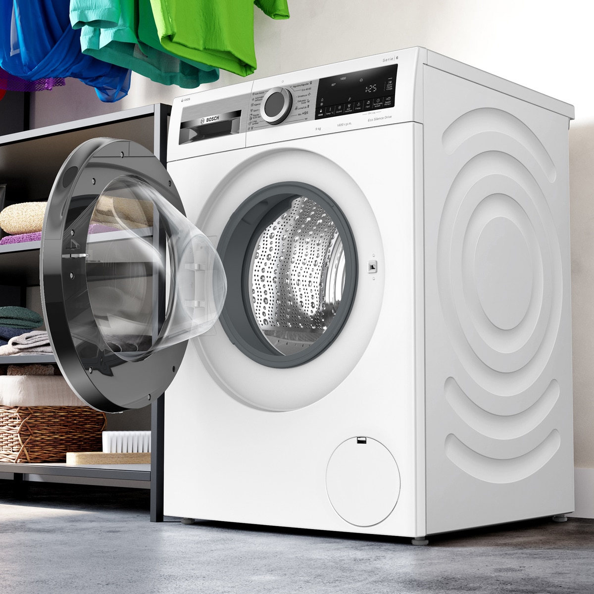 Máquina de Lavar Roupa Bosch Serie 6 WGG244F1ES i-DOS Carga Frontal de 9 Kg e 1400 rpm - Branco Branco-4
