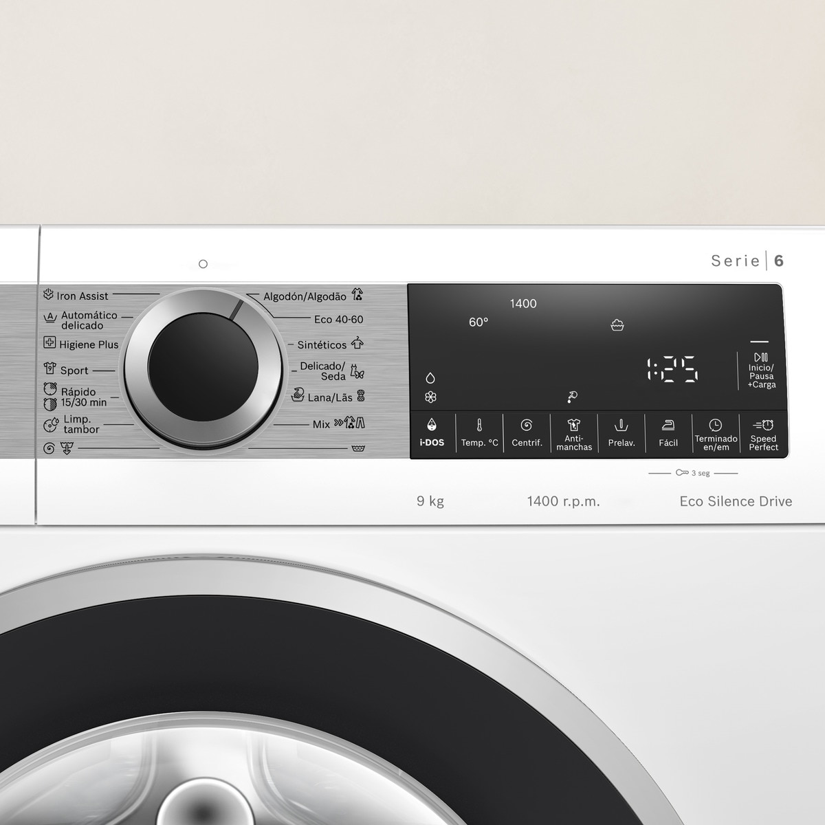 Máquina de Lavar Roupa Bosch Serie 6 WGG244F1ES i-DOS Carga Frontal de 9 Kg e 1400 rpm - Branco Branco-5