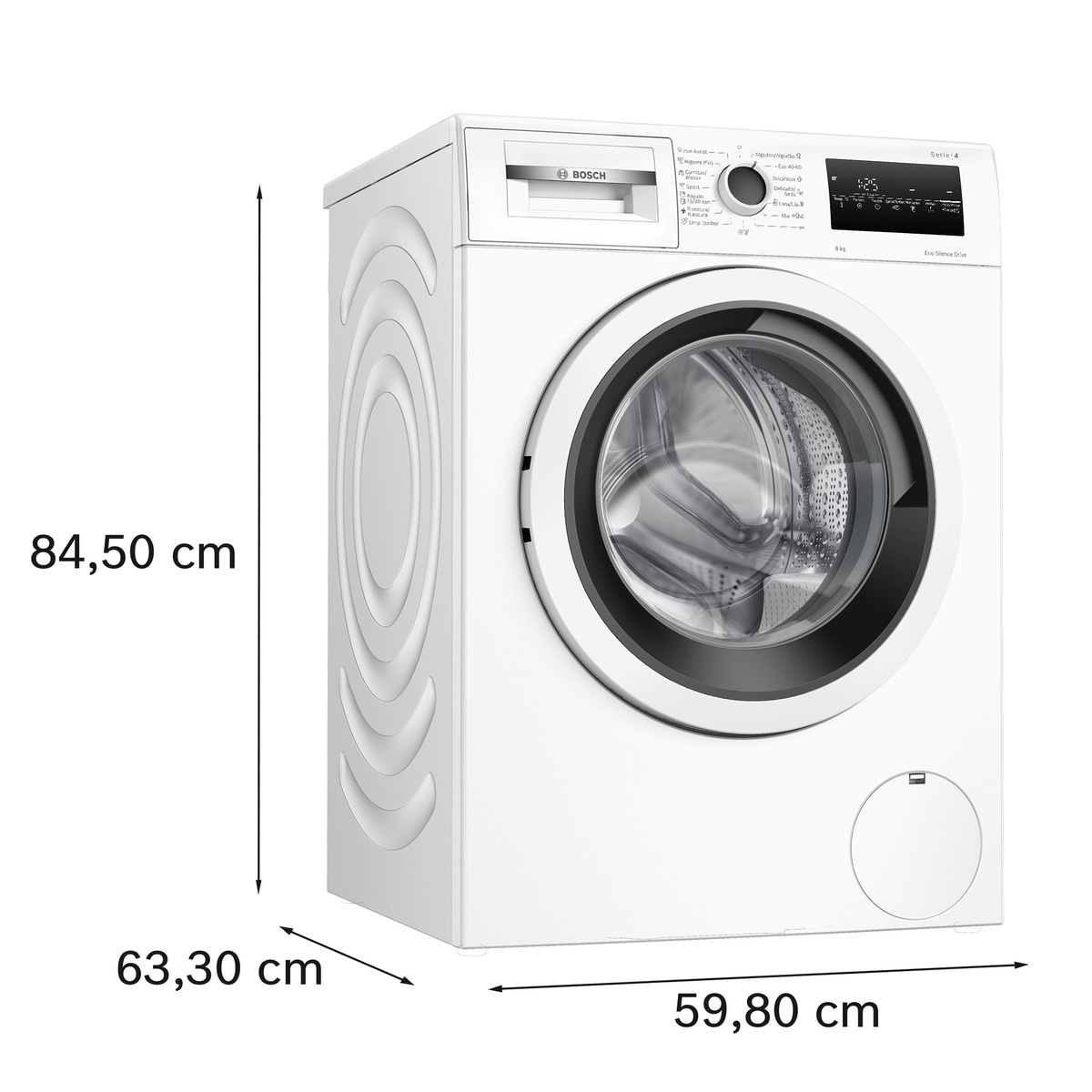 Lavadora Bosch 8 kg/ 1.200 rpm, motor EcoSilence - WAN28200ES Blanco-2