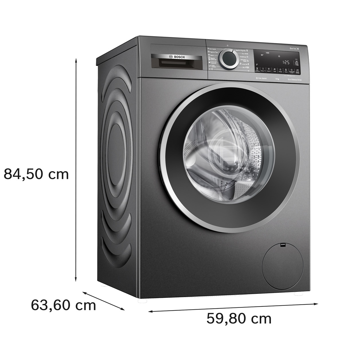 Lavadora Bosch 9 kg/ 1.400 rpm, ActiveWater Plus - WGG244ZRES Gris-2