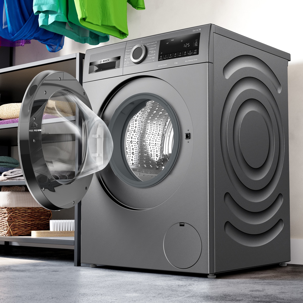 Lavadora Bosch 9 kg/ 1.400 rpm, ActiveWater Plus - WGG244ZRES Gris-4