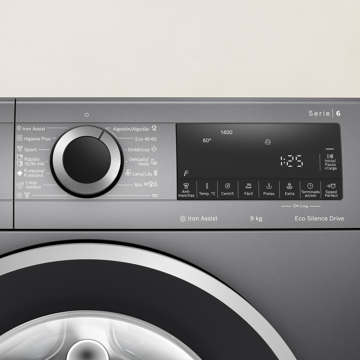 Lavadora Bosch 9 kg/ 1.400 rpm, ActiveWater Plus - WGG244ZRES Gris-5