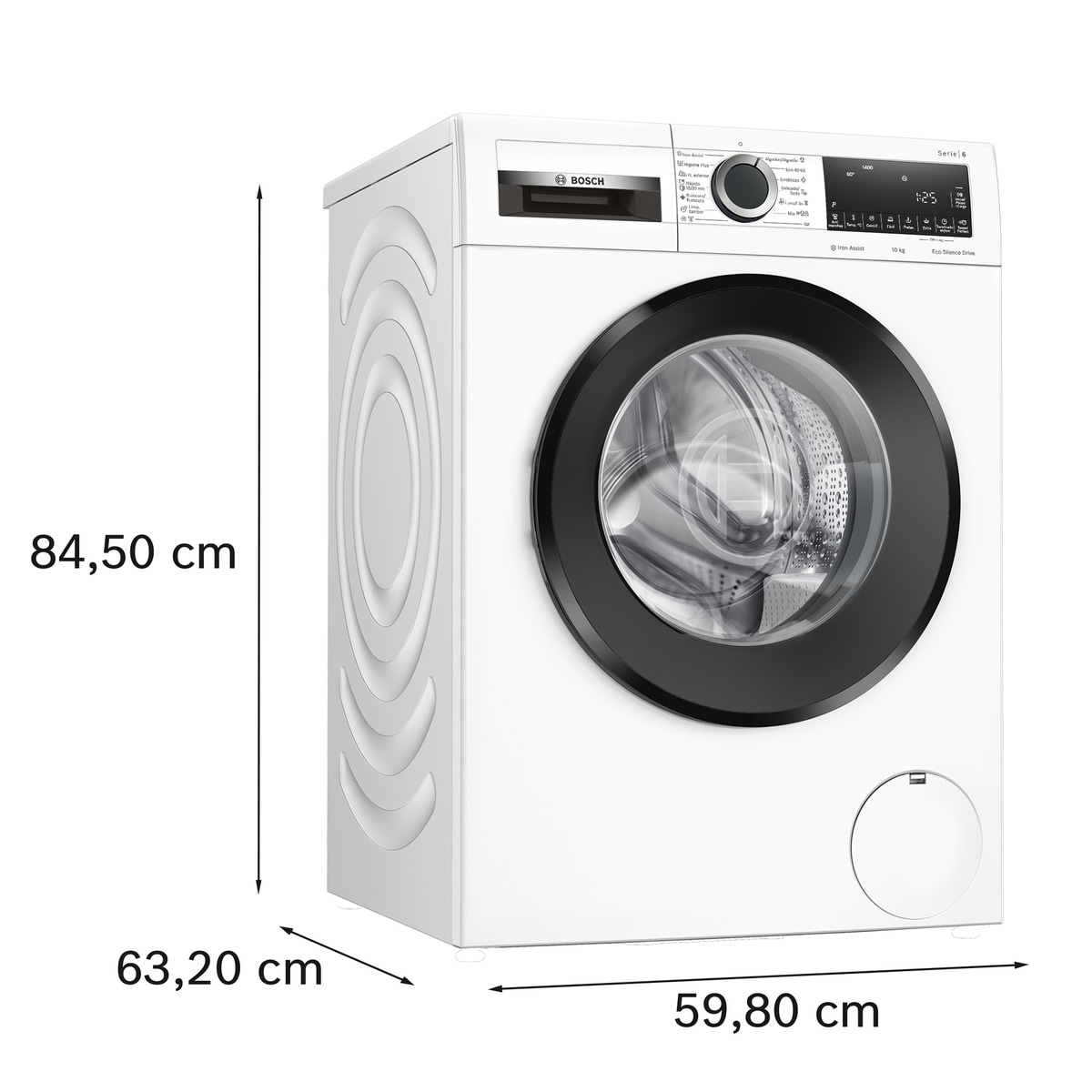 Lavadora Bosch 10 kg/ 1.400 rpm, ActiveWater Plus -WGG254Z3ES Blanco-2