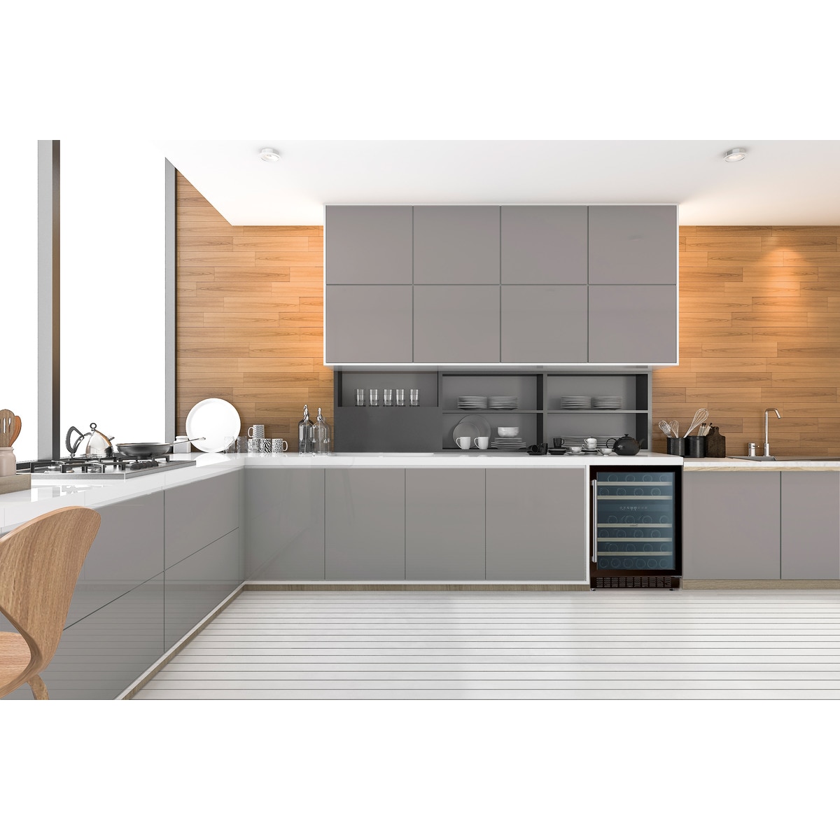 Vinoteca Cata para 46 botellas, No Frost - VI 59082 BK Negro-3