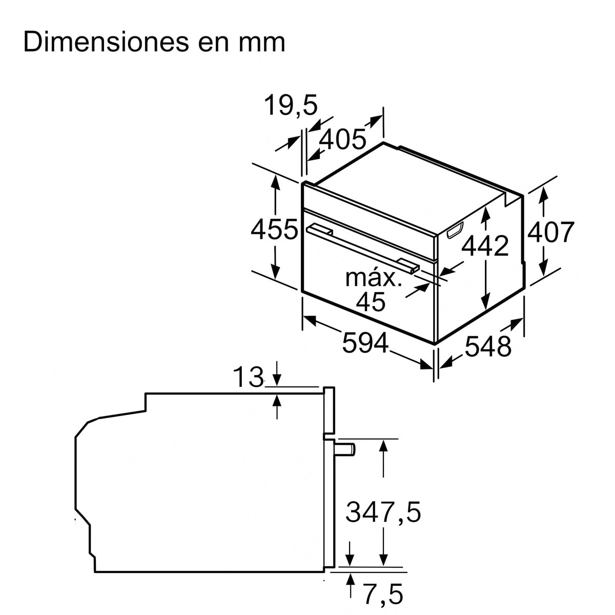 Horno compacto con microondas Bosch, 45 litros - CMG7241B1 Negro-2