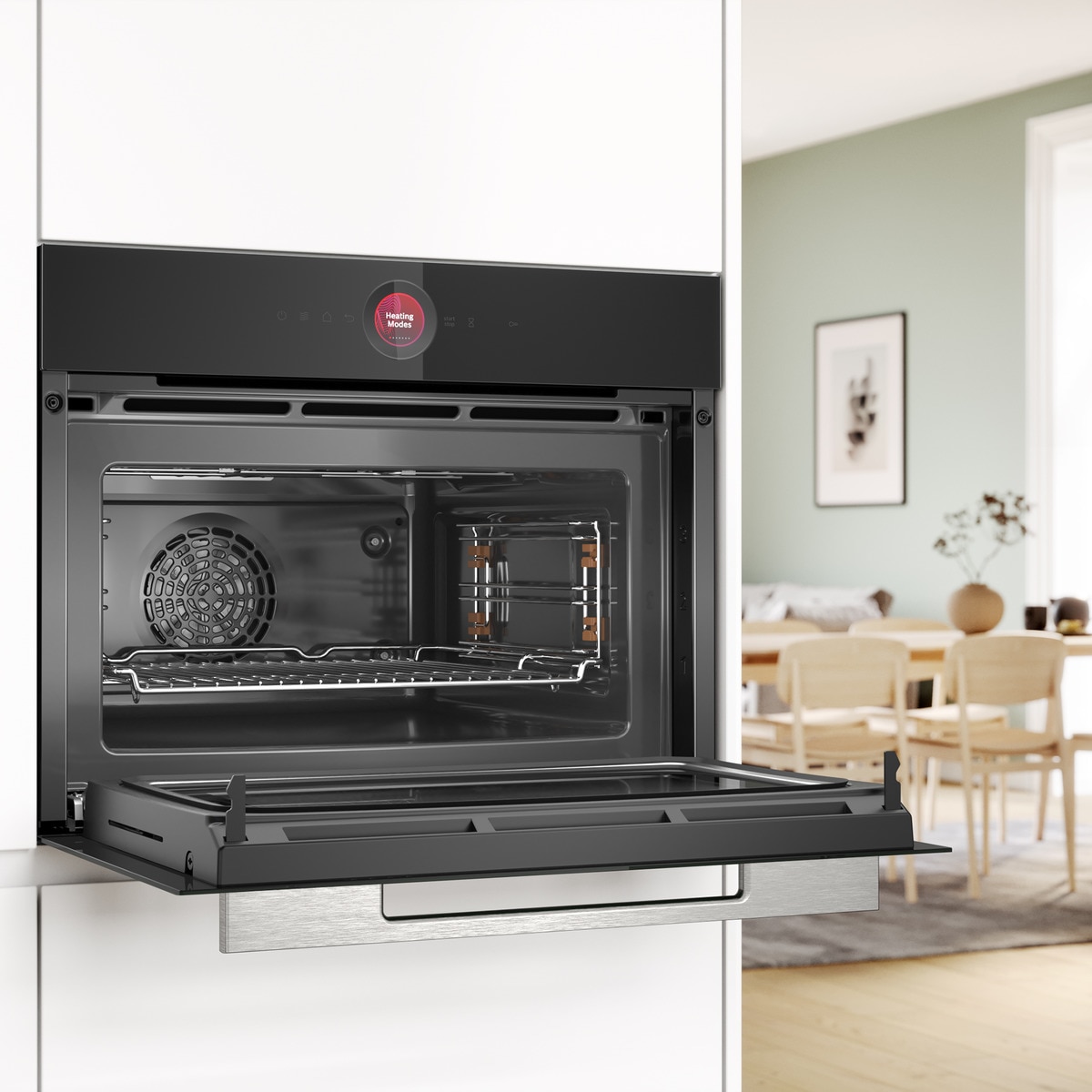 Horno compacto con microondas Bosch, 45 litros - CMG7241B1 Negro-4