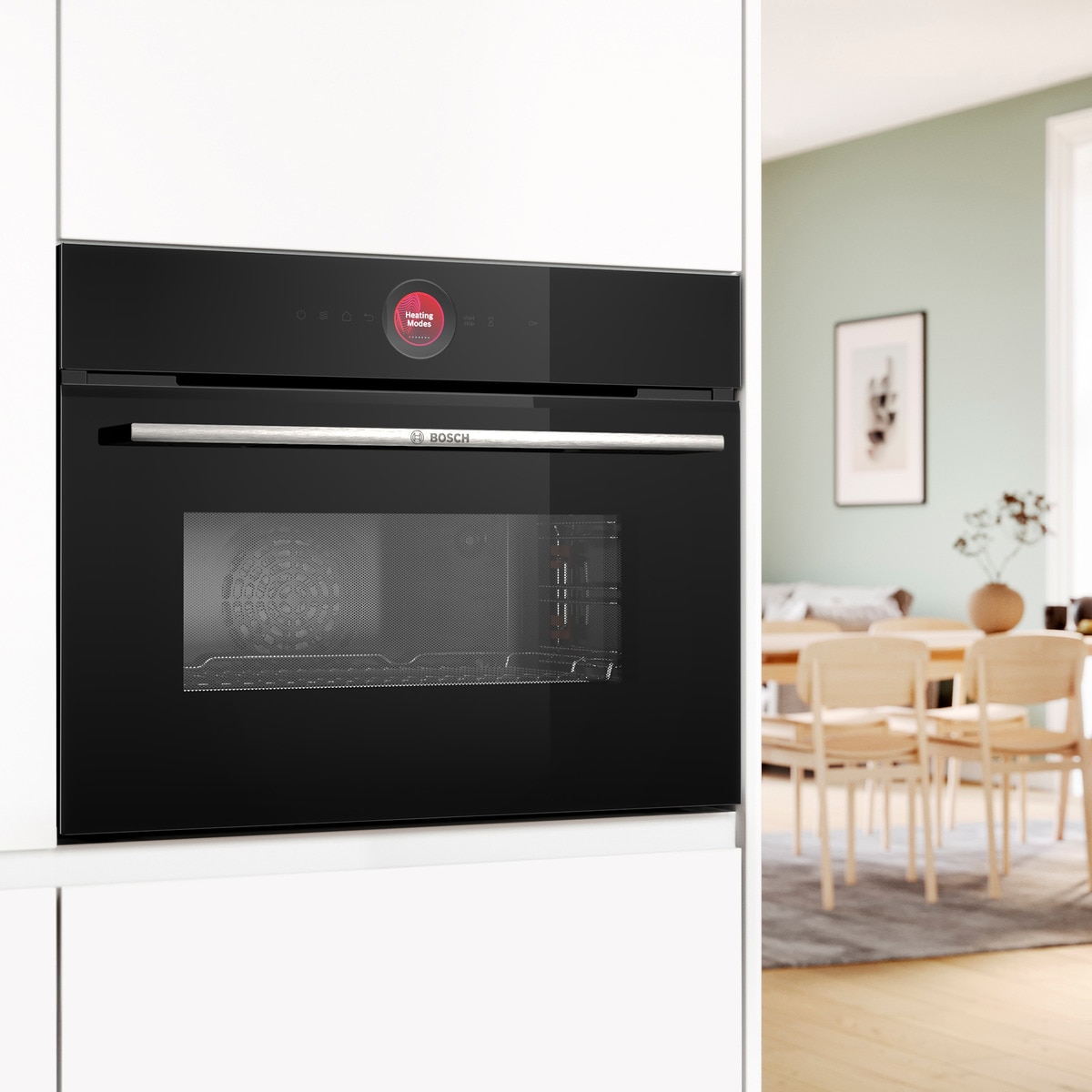 Horno compacto con microondas Bosch, 45 litros - CMG7241B1 Negro-3
