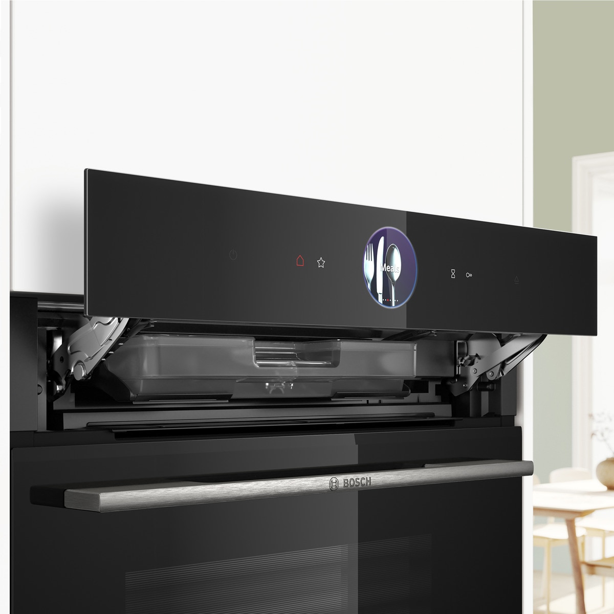 Forno Compacto Bosch Serie 8 CSG7361B1 Função Vapor 100% e de 47 Litros - Preto Vidro preto-4