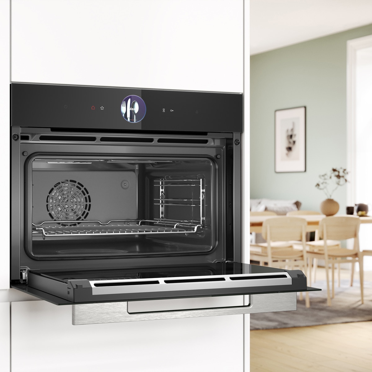 Forno Compacto Bosch Serie 8 CSG7361B1 Função Vapor 100% e de 47 Litros - Preto Vidro preto-6