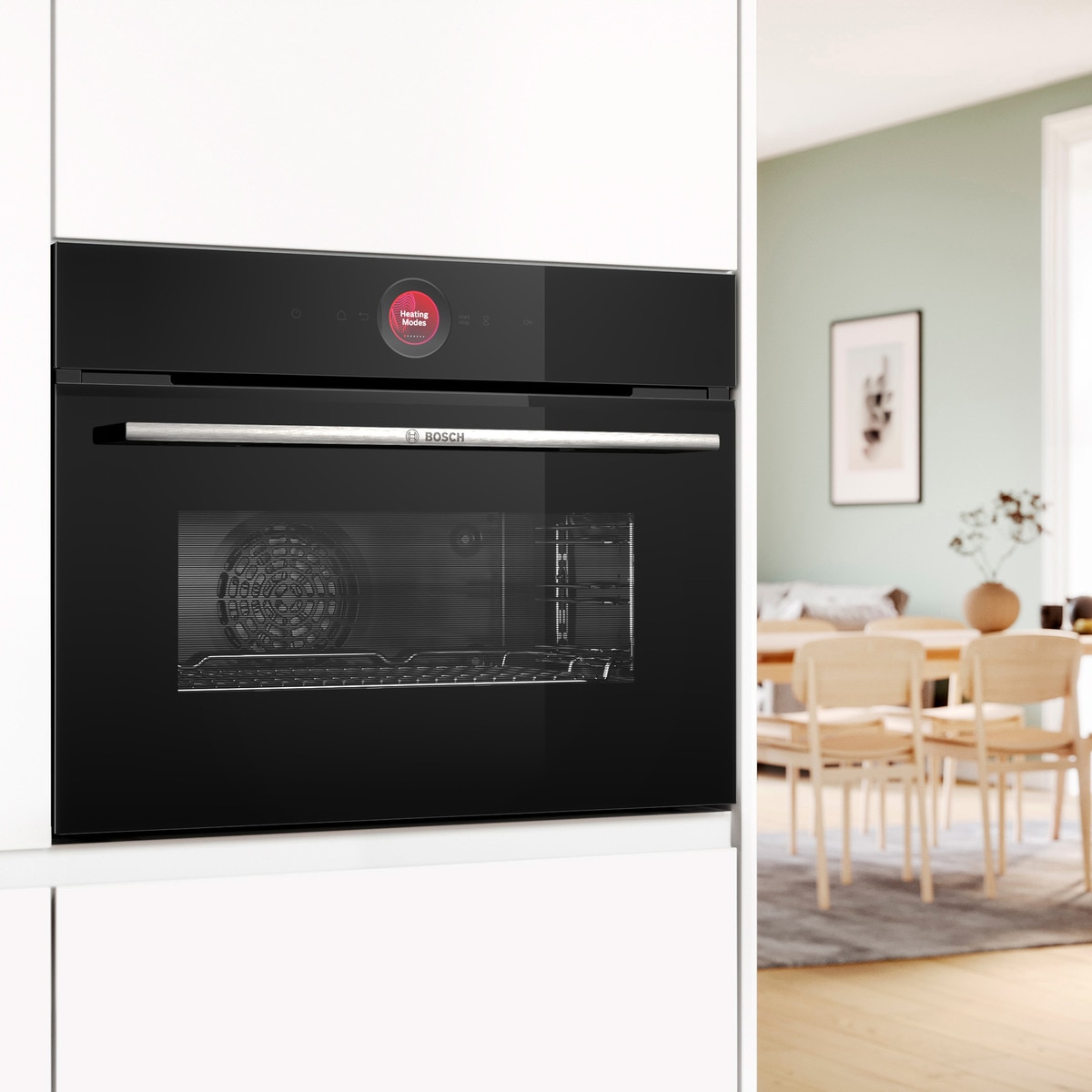 Forno Compacto Bosch Serie 8 CBG7741B1 Pirolítico, Display TFT Touch Control e de 47 Litros - Preto Vidro preto-3