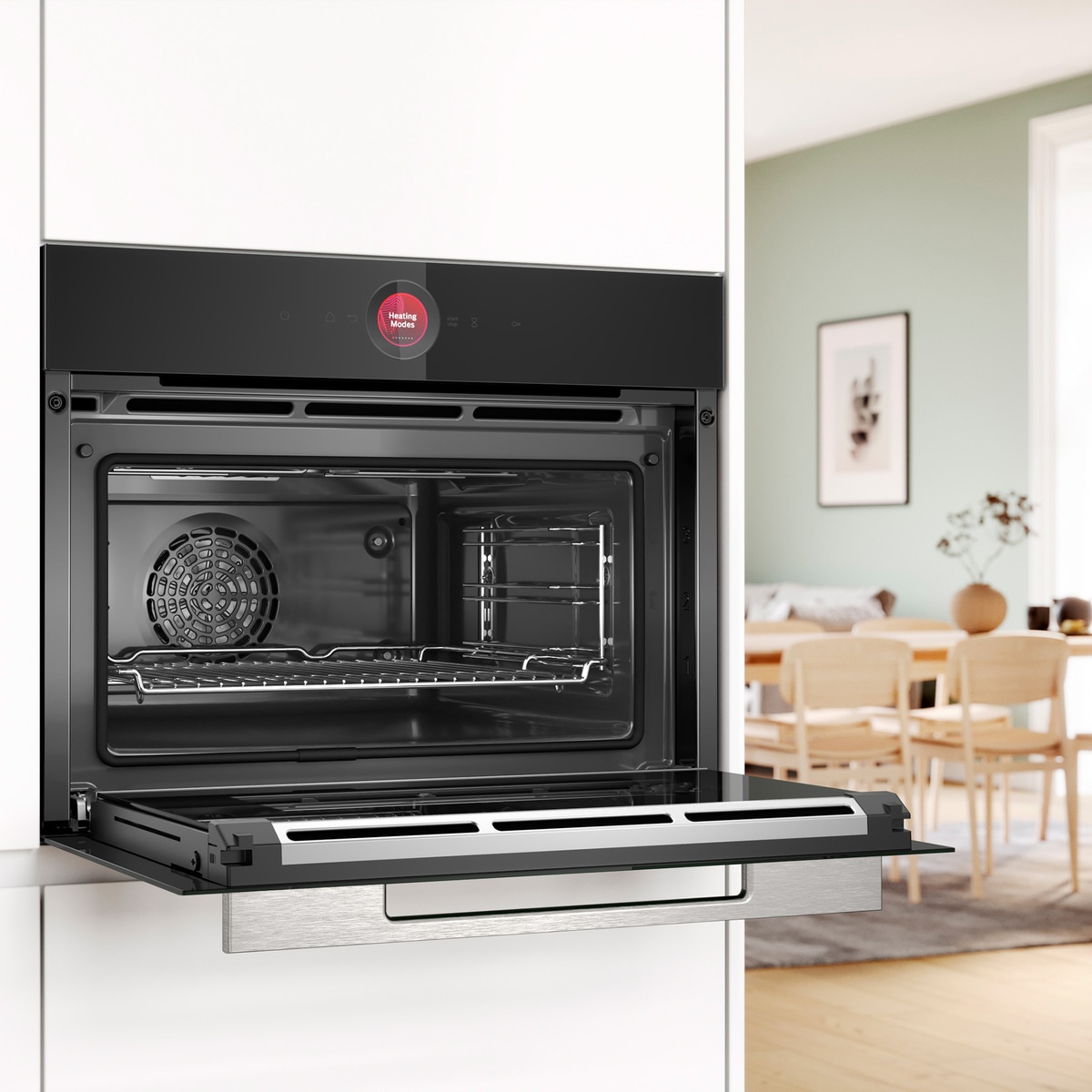 Forno Compacto Bosch Serie 8 CBG7741B1 Pirolítico, Display TFT Touch Control e de 47 Litros - Preto Vidro preto-4
