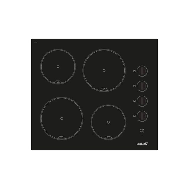 Imagen 0 de Placa vitrocerámica Cata con 4 zonas de cocción - 604 HVI /C