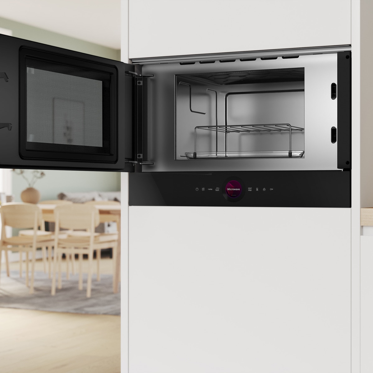 Microondas Bosch 21 litros, con grill, Master Chef - BEL7321B1 Negro-4