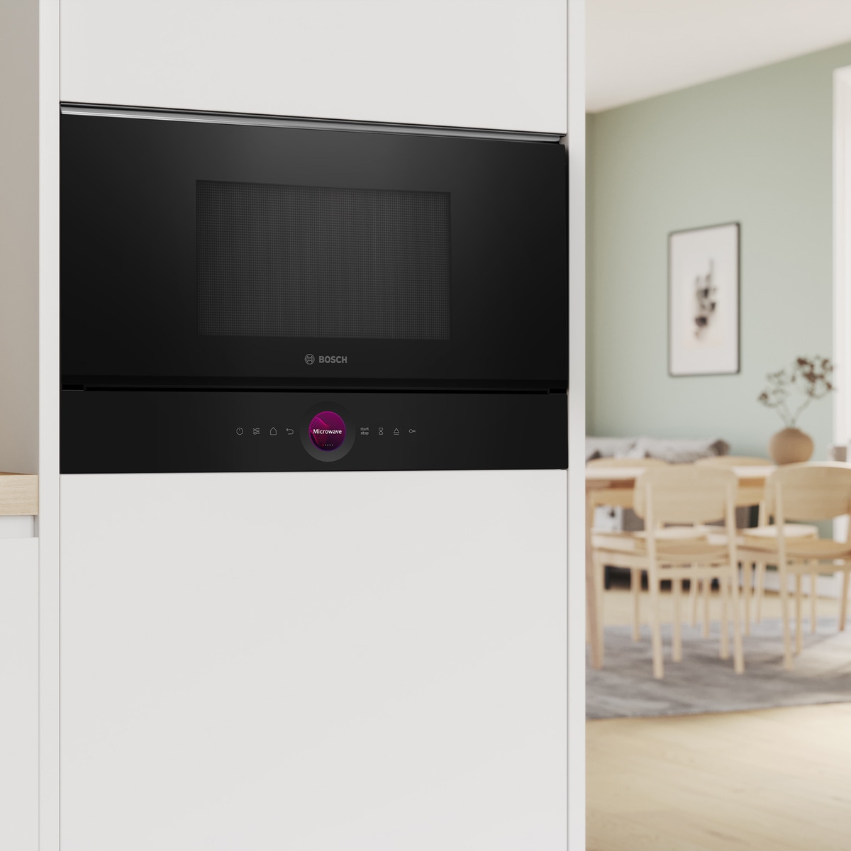 Microondas Bosch 21 litros, con grill,  Master Chef - BER7321B1 Negro-5