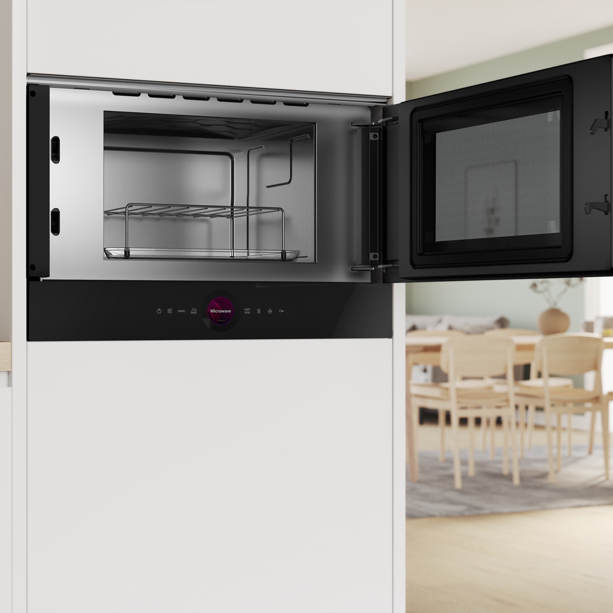 Microondas Bosch 21 litros, con grill, Master Chef - BER7321B1 Negro-6
